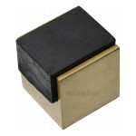 M Marcus Heritage Brass Square Floor Mounted Design Door Stop