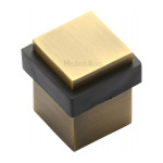 M Marcus Heritage Brass Square Floor Mounted Design Door Stop