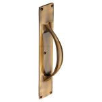 M Marcus Heritage Brass Traditional Pull Handle on 303 x 53mm Backplate