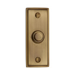 M Marcus Heritage Brass Oblong Bell Push 83 x 33mm