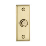 M Marcus Heritage Brass Oblong Bell Push 83 x 33mm