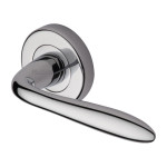 M Marcus Heritage Brass Sutton Design Door Handle Lever Latch on Round Rose