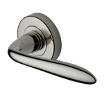 M Marcus Heritage Brass Sutton Design Door Handle Lever Latch on Round Rose