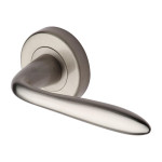 M Marcus Heritage Brass Sutton Design Door Handle Lever Latch on Round Rose