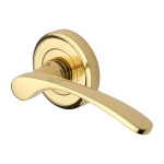 M Marcus Heritage Brass Sophia Design Door Handle Lever Latch on Round Rose