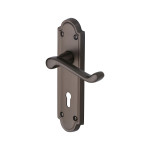 M Marcus Heritage Brass Meridian Design Door Handle on Plate Matt Bronze