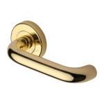 M Marcus Heritage Brass Harmony Design Door Handle Lever Latch on Round Rose