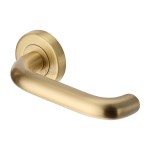 M Marcus Heritage Brass Harmony Design Door Handle Lever Latch on Round Rose