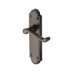 M Marcus Heritage Brass Meridian Design Door Handle on Plate Matt Bronze