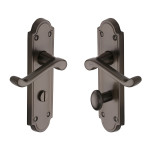 M Marcus Heritage Brass Meridian Design Door Handle on Plate Matt Bronze