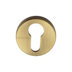 M Marcus Heritage Brass Round Euro Profile Cylinder Escutcheon 46mm 