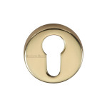 M Marcus Heritage Brass Round Euro Profile Cylinder Escutcheon 46mm 