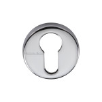 M Marcus Heritage Brass Round Euro Profile Cylinder Escutcheon 46mm 