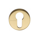 M Marcus Heritage Brass Round Euro Profile Cylinder Escutcheon 46mm 