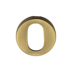 M Marcus Heritage Brass Round Oval Profile Cylinder Escutcheon 46mm 