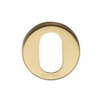 M Marcus Heritage Brass Round Oval Profile Cylinder Escutcheon 46mm 