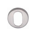 M Marcus Heritage Brass Round Oval Profile Cylinder Escutcheon 46mm 