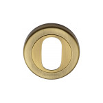 Heritage Brass Round Oval Profile Cylinder Escutcheon – 53mm Ø