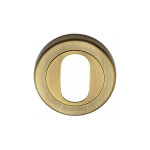 M Marcus Heritage Brass Round Oval Profile Cylinder Escutcheon 53mm 