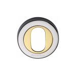 M Marcus Heritage Brass Round Oval Profile Cylinder Escutcheon 53mm 