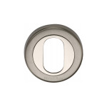 M Marcus Heritage Brass Round Oval Profile Cylinder Escutcheon 53mm 