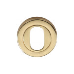 M Marcus Heritage Brass Round Oval Profile Cylinder Escutcheon 53mm 