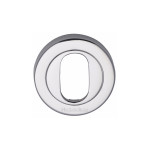 M Marcus Heritage Brass Round Oval Profile Cylinder Escutcheon 53mm 