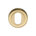 M Marcus Heritage Brass Round Oval Profile Cylinder Escutcheon 53mm 