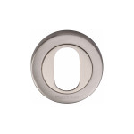 M Marcus Heritage Brass Round Oval Profile Cylinder Escutcheon 53mm 