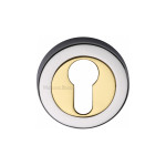 M Marcus Heritage Brass Round Euro Profile Cylinder Escutcheon 53mm 