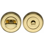 M Marcus Heritage Brass Round Thumbturn & Emergency Release for Bathroom & Bedroom Doors 50mm 