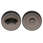 M Marcus Heritage Brass Round Thumbturn & Emergency Release for Bathroom & Bedroom Doors 53mm 