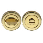 M Marcus Heritage Brass Round Thumbturn & Emergency Release for Bathroom & Bedroom Doors 53mm 