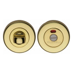 Heritage Brass Round Indicator Turn & Release for Bathroom Doors – 53mm