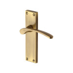 M Marcus Heritage Brass Sophia Design Door Handle on Plate Antique Brass