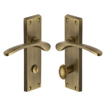 M Marcus Heritage Brass Sophia Design Door Handle on Plate Antique Brass