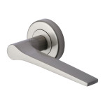 M Marcus Heritage Brass Gio Design Door Handle Lever on Rose