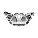 M Marcus Heritage Brass Ornate Drop Down Cabinet Handle on Plate - 90 x 40mm