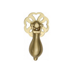 Heritage Brass Ornate Drop Down Cabinet Pull - 66mm length