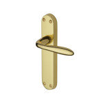 M Marcus Heritage Brass Sutton Design Door Handle on Plate Polished Brass