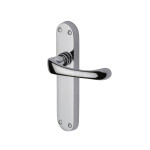M Marcus Heritage Brass Gloucester Design Door Handle on Plate Polished Chrome Plate
