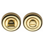 M Marcus Heritage Brass Round Thumbturn & Emergency Release for Bathroom & Bedroom Doors 53mm 