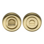 M Marcus Heritage Brass Round Thumbturn & Emergency Release for Bathroom & Bedroom Doors 53mm 