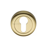 M Marcus Heritage Brass Round Euro Profile Cylinder Escutcheon 53mm 