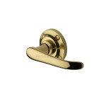 M Marcus Heritage Brass Windsor Design Door Handle Lever Latch on Round Rose