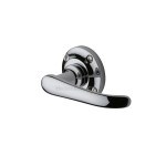 M Marcus Heritage Brass Windsor Design Door Handle Lever Latch on Round Rose