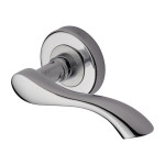 M Marcus Heritage Brass Algarve Design Door Handle Lever Latch on Round Rose