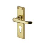 Heritage Brass Windsor Design Door Handle on Plate – Polished Brass
