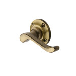 M Marcus Heritage Brass Bedford Design Door Handle Lever Latch on 57mm Round Rose