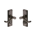 M Marcus Heritage Brass Bedford Short Design Door Handle on Plate Matt Bronze